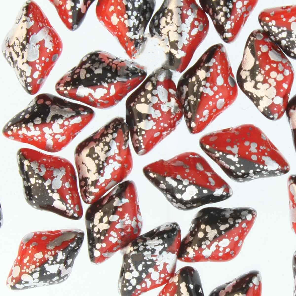 Gemduo Duet Red Black Silver Splash