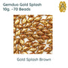 Gemduo Beads by Matubo, Gold Splash Collection, 10g, 10 colors - The Argus Collection