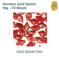 Gemduo Beads by Matubo, Gold Splash Collection, 10g, 10 colors - The Argus Collection