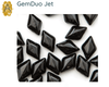 Gemduo Beads by Matubo, Jet & Chrome Collection, 10g - The Argus Collection