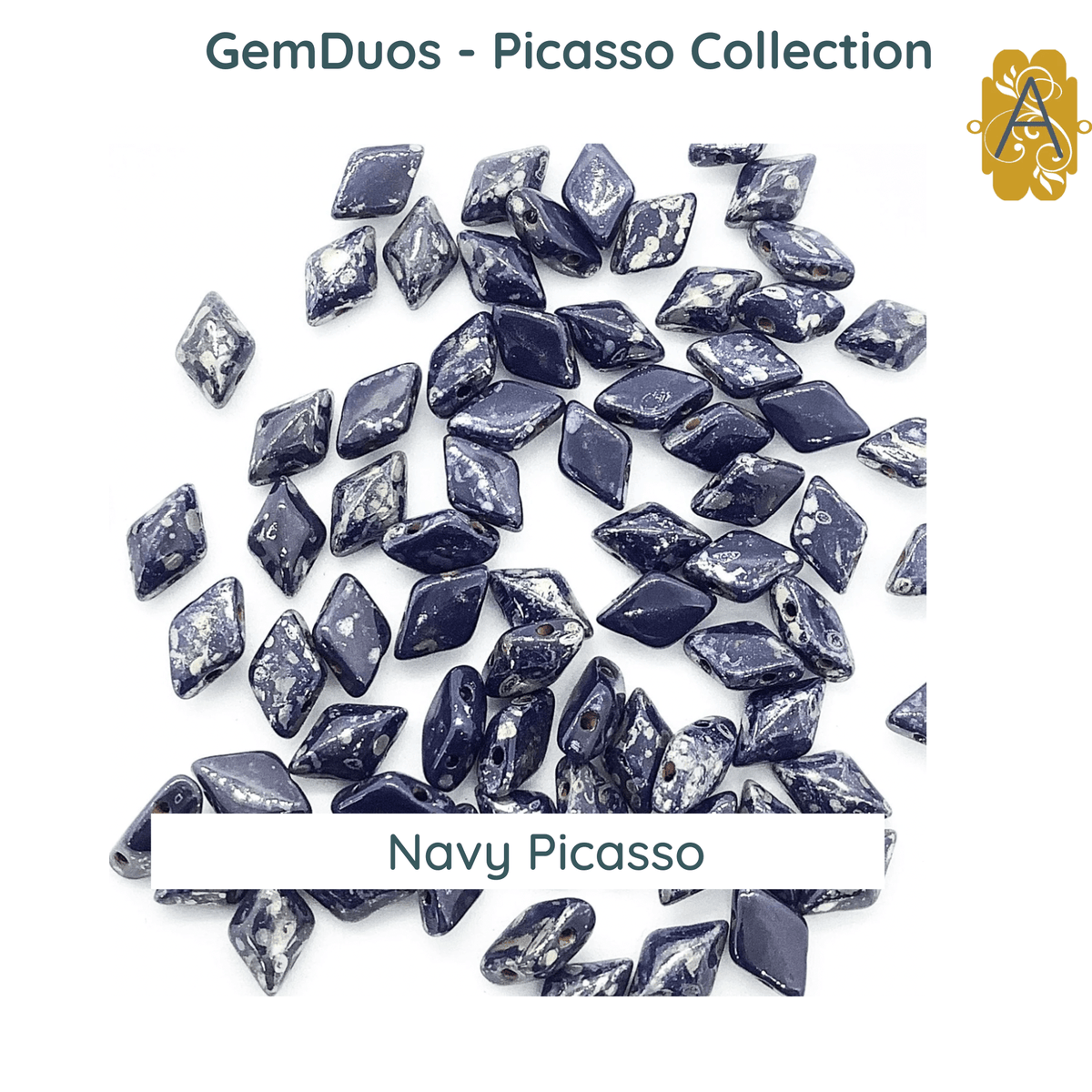 Gemduo Beads by Matubo, Picasso Collection, 10g - The Argus Collection