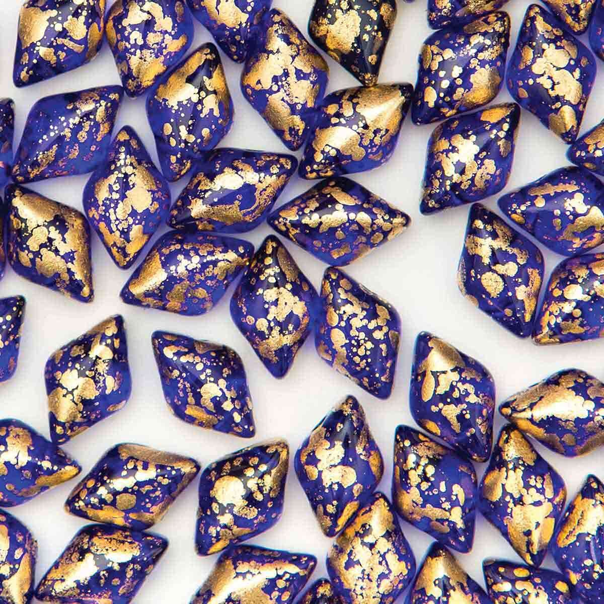 Gemduo Gold Splash Cobalt Transparent