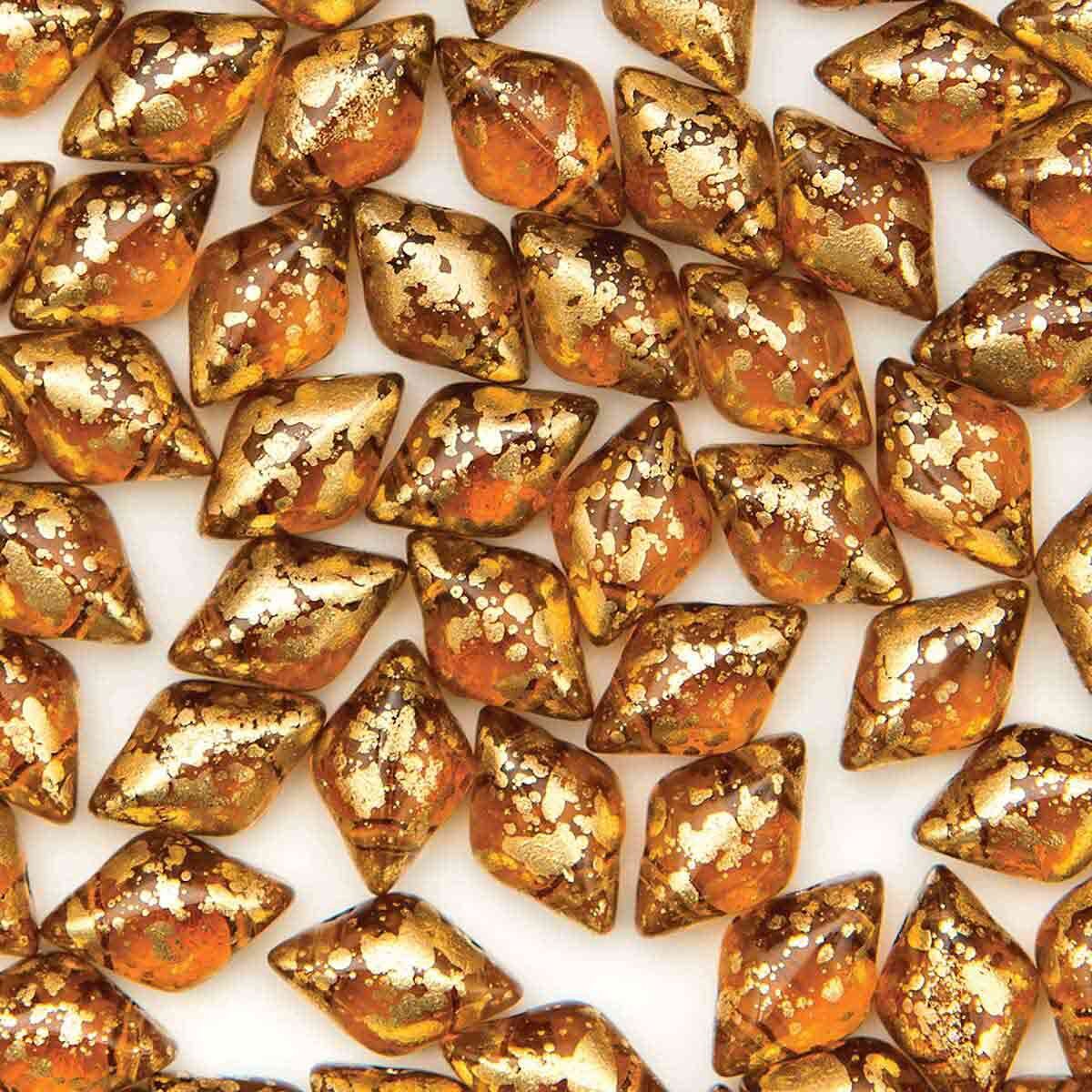 Gemduo Gold Splash Smoke Topaz