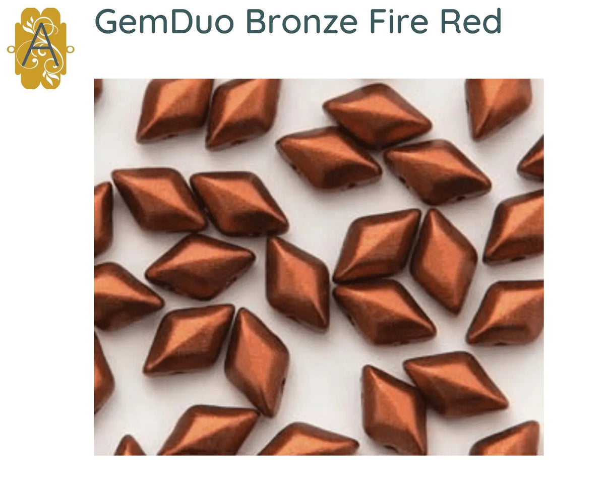 Gemduo Beads by Matubo, Bronze Collection, 10g - The Argus Collection