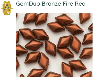 Gemduo Beads by Matubo, Bronze Collection, 10g - The Argus Collection
