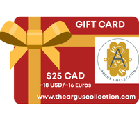 Argus Collection GIFT CARDS, $25, $50 or $100