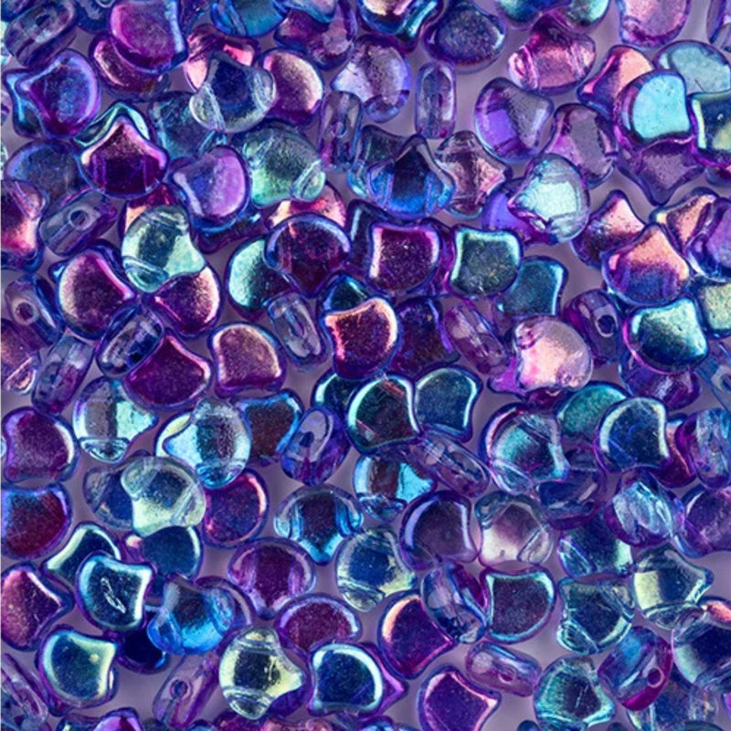 Ginko Beads, Crystal Summer Rainbow Dark Blue