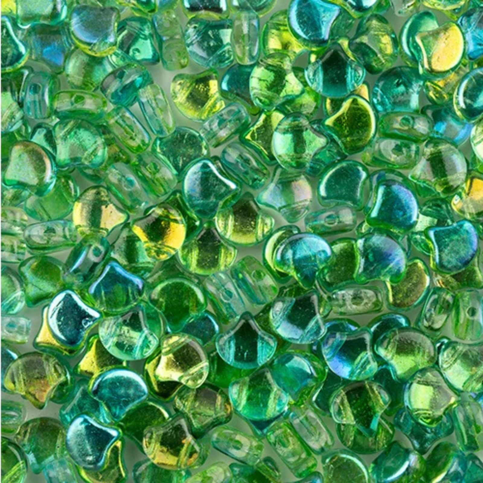 Ginko Beads, Crystal Summer Rainbow Green