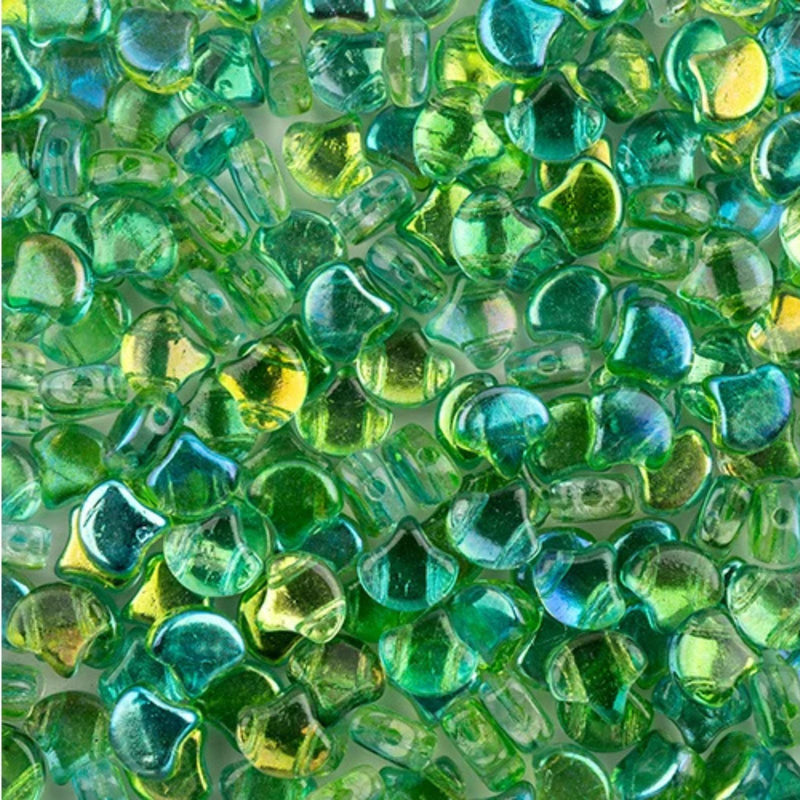 Ginko Beads, Crystal Summer Rainbow Green