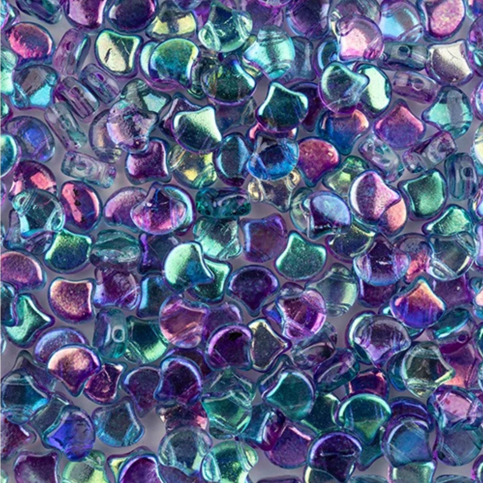 Ginko Beads, Crystal Summer Rainbow Light Blue