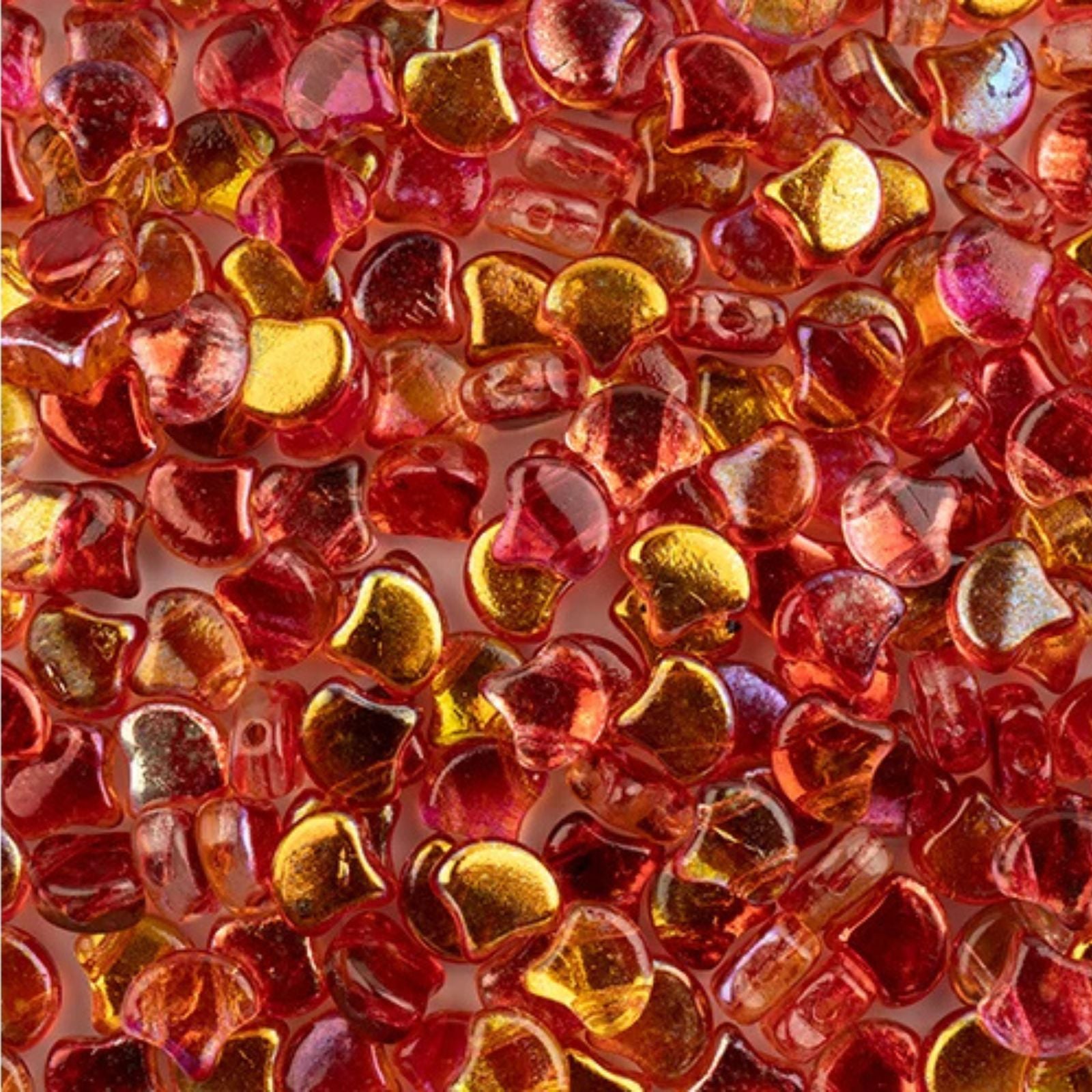 Ginko Beads, Crystal Summer Rainbow Orange