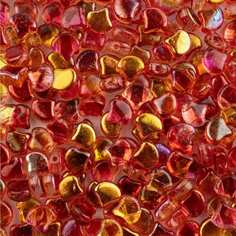 Ginko Beads, Crystal Summer Rainbow Orange