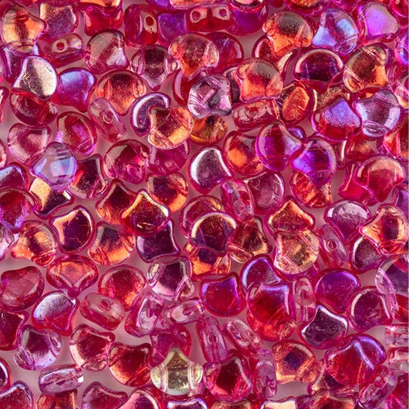 Ginko Beads, Crystal Summer Rainbow Pink
