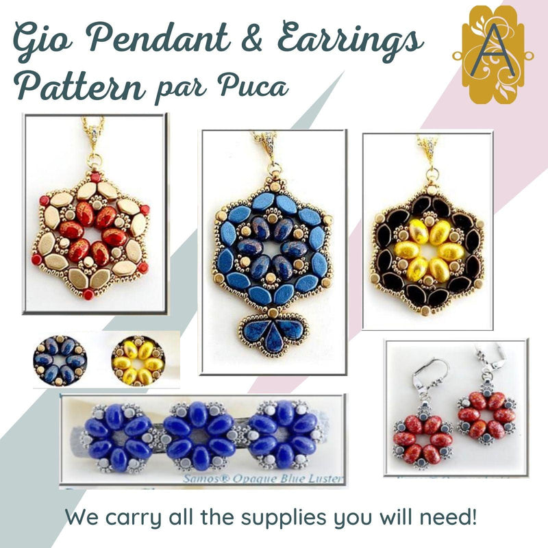 Gio Necklace and Earrings Pattern par Puca - The Argus Collection