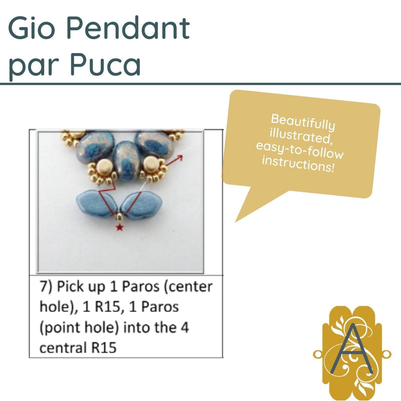 Gio Necklace and Earrings Pattern par Puca - The Argus Collection