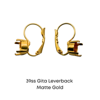 Gita Leverback Earring Settings, for 39ss/8mm Crystal - 1 pair