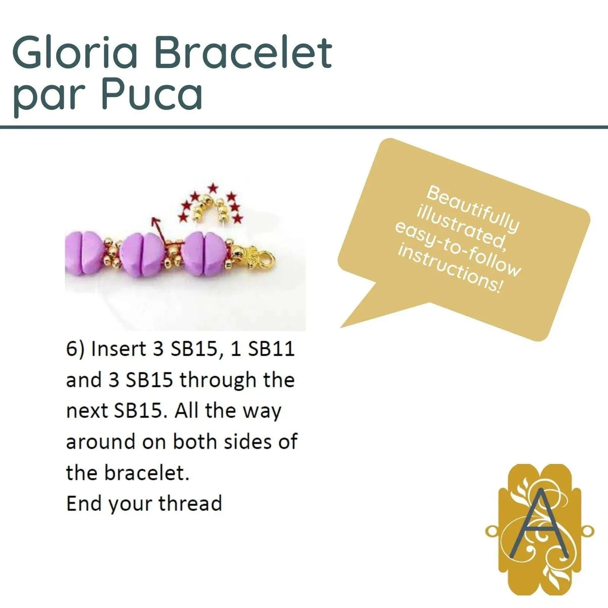 Gloria Bracelet Pattern Par Puca - The Argus Collection