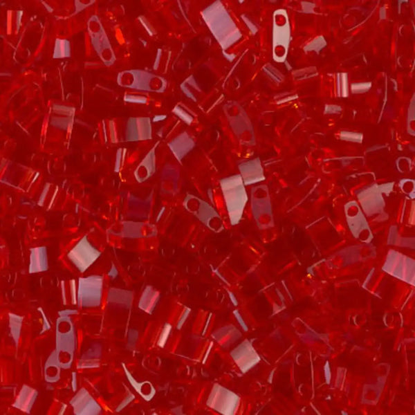 Miyuki Half Tila Beads, HTL-140, Red Transparent 5g – The Argus Collection