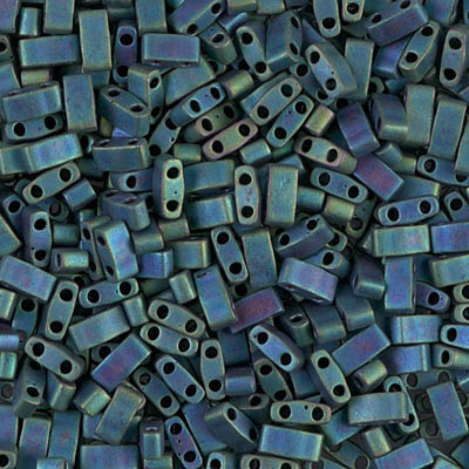 Miyuki Half Tila, HTL-2064, Blue Green Iris Metallic Matte 5g