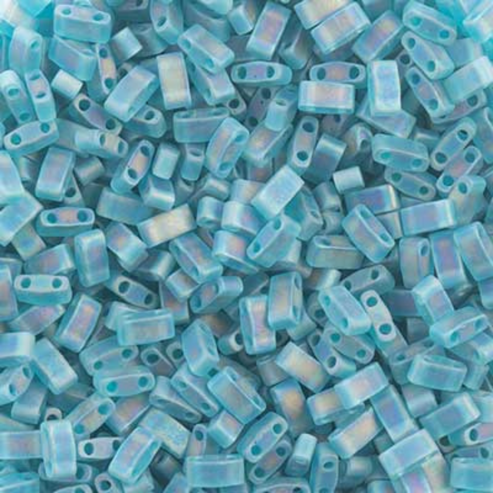 Miyuki Half Tila, HTL-2405FR, Turquoise Green Transparent Matte AB 5g