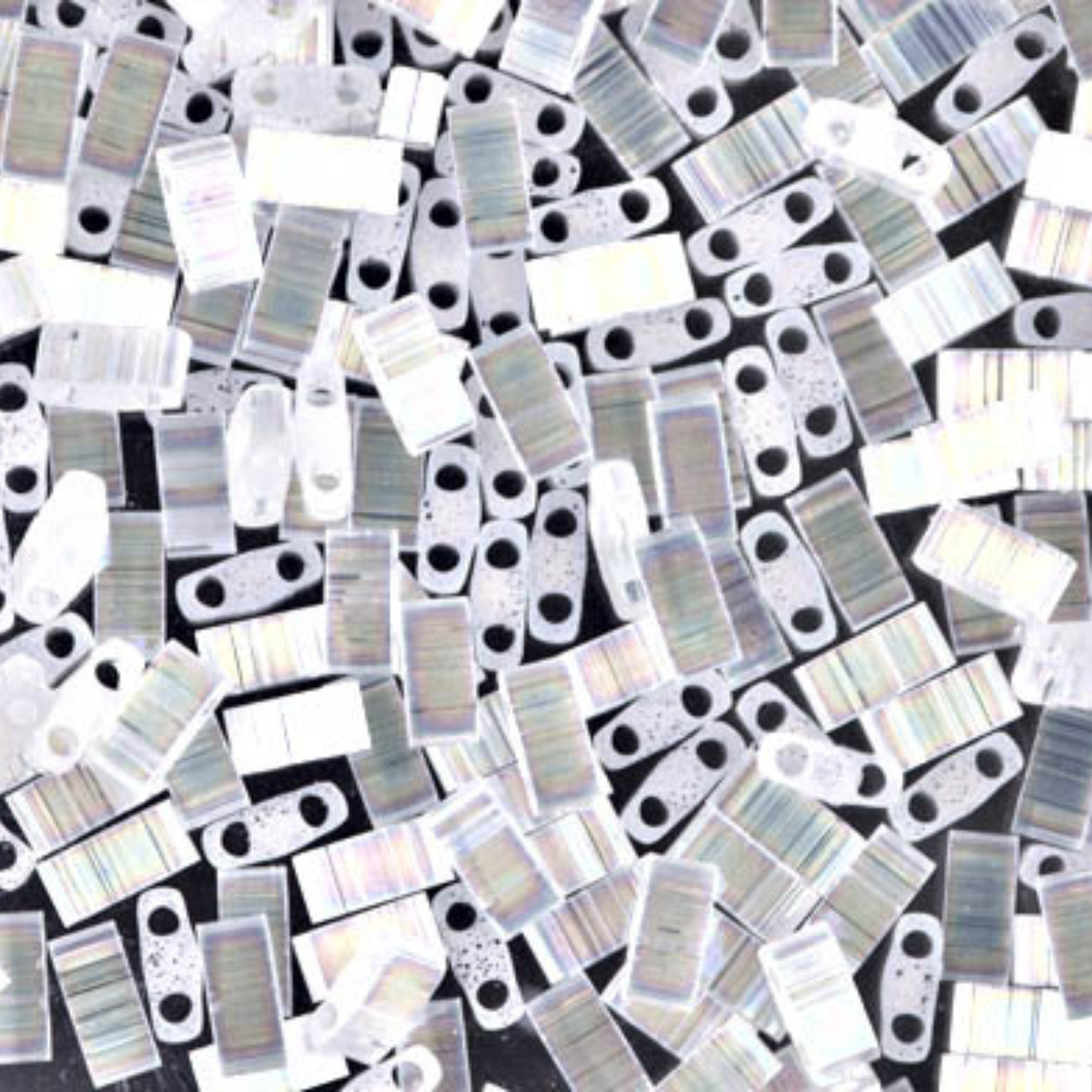 Miyuki Half Tila, HTL-2549, Crystal AB Silk Satin 5g