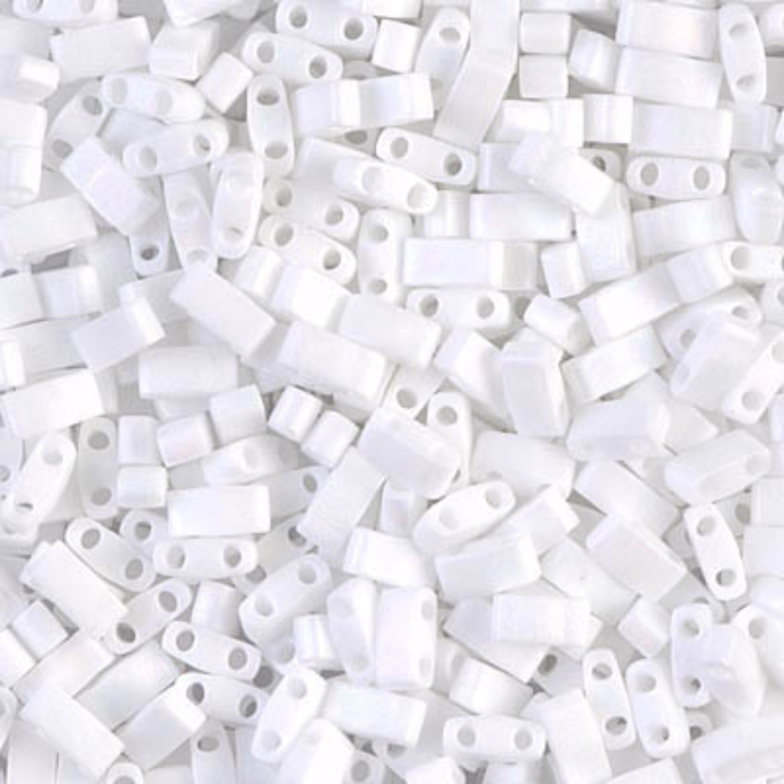 Miyuki Half Tila, HTL-402FR, White Matte AB 5g