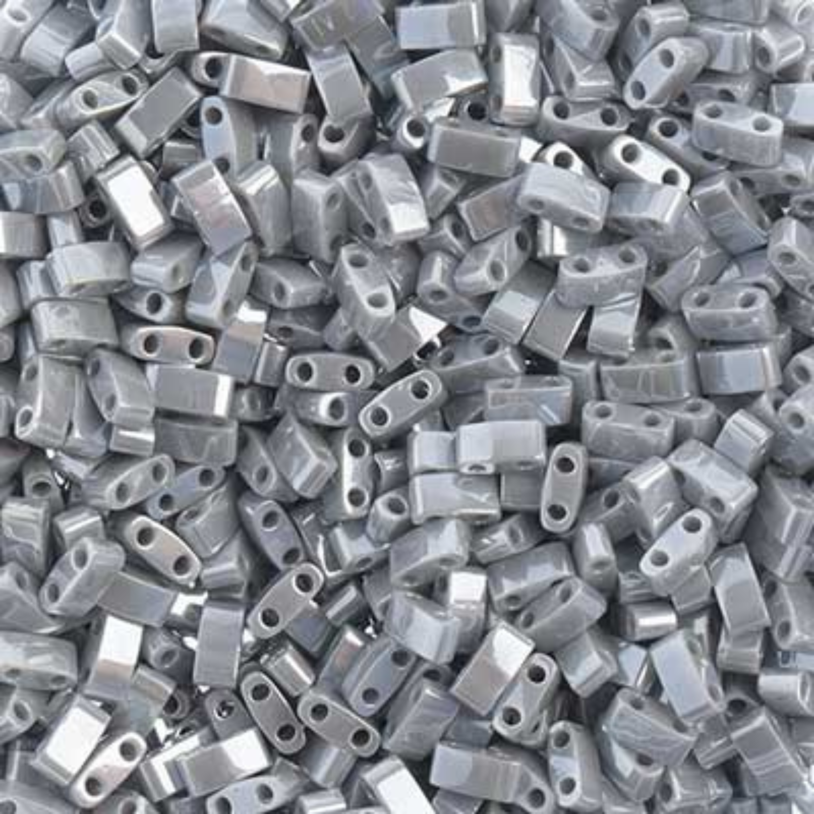 Miyuki Half Tila, HTL-443, Grey Ceylon Opaque 5g