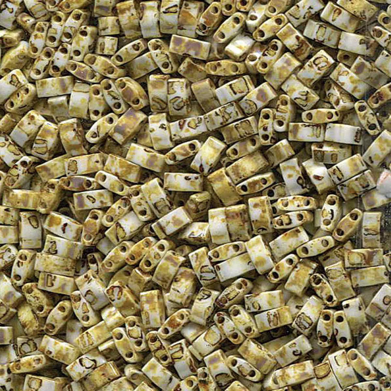 Miyuki Half Tila, HTL-4512 Yellow Picasso 5g