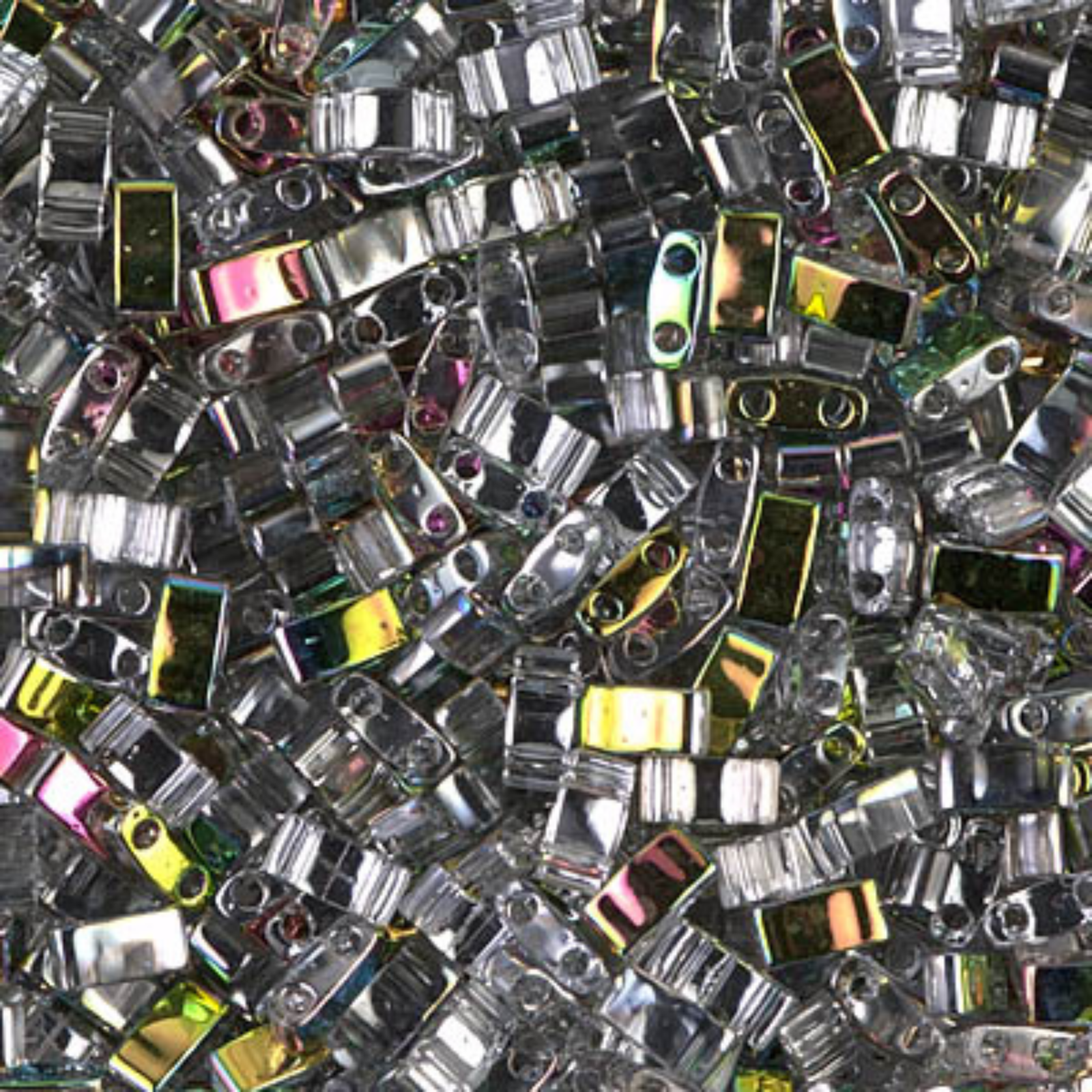 Miyuki Half Tila, HTL-4552, Crystal Vitrail 5g