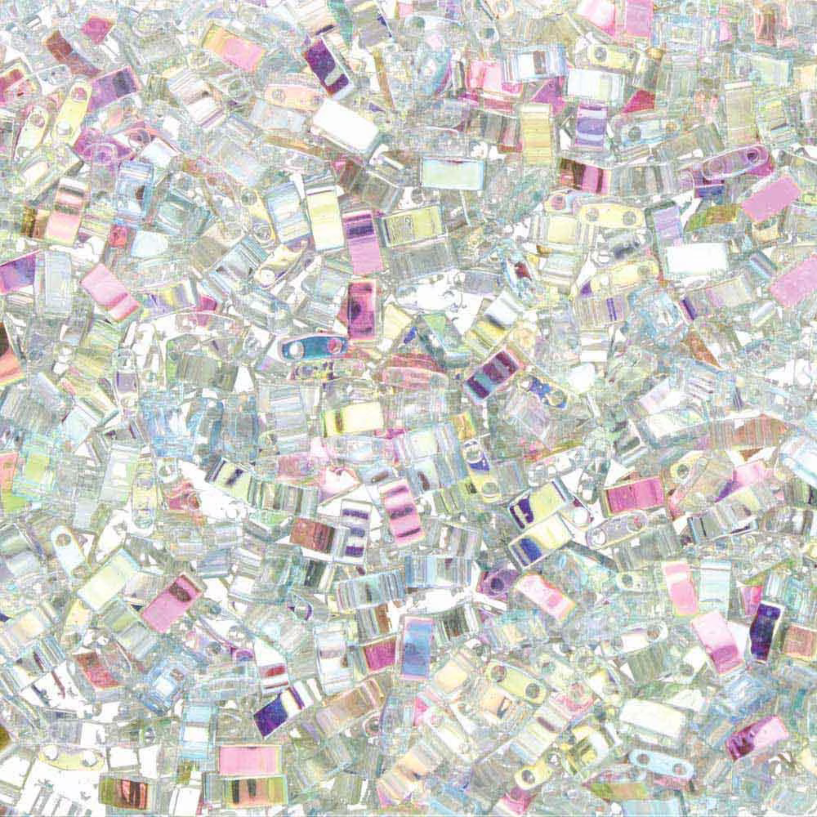 Miyuki Half Tila, HTL-4577, Crystal Green Rainbow 5g