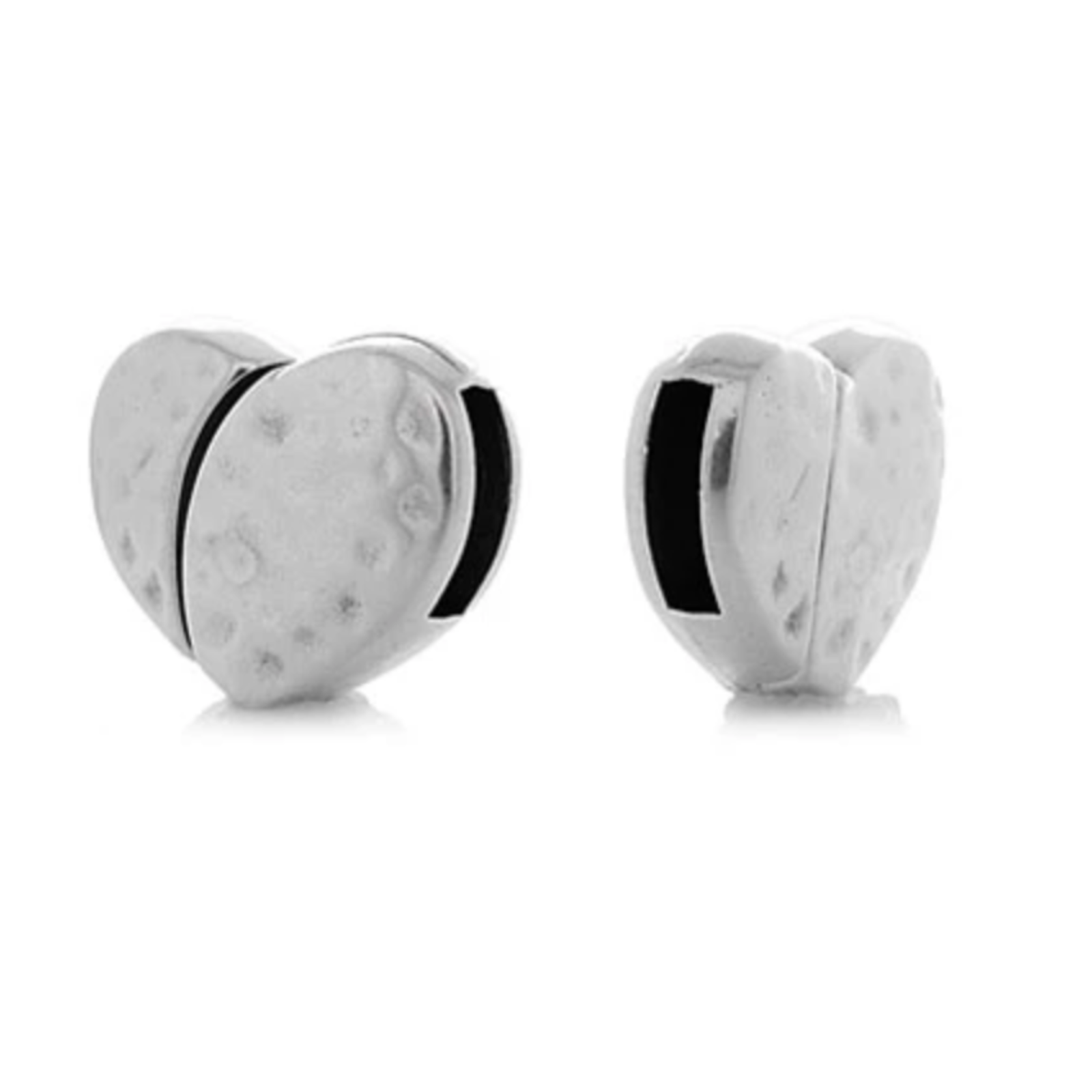 Hammered Heart Clasp, for 10mm Flat Leather or Cork