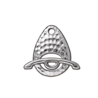 Tierracast, Hammertone Ellipse Clasp - Tierracast, Hammertone Ellipse Clasp - White Bronze , The Argus Collection