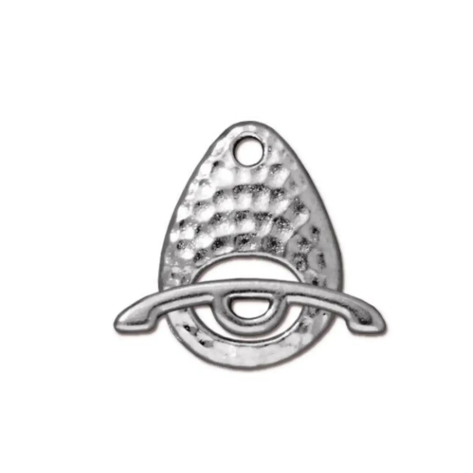 Tierracast, Hammertone Ellipse Clasp - Tierracast, Hammertone Ellipse Clasp - White Bronze , The Argus Collection