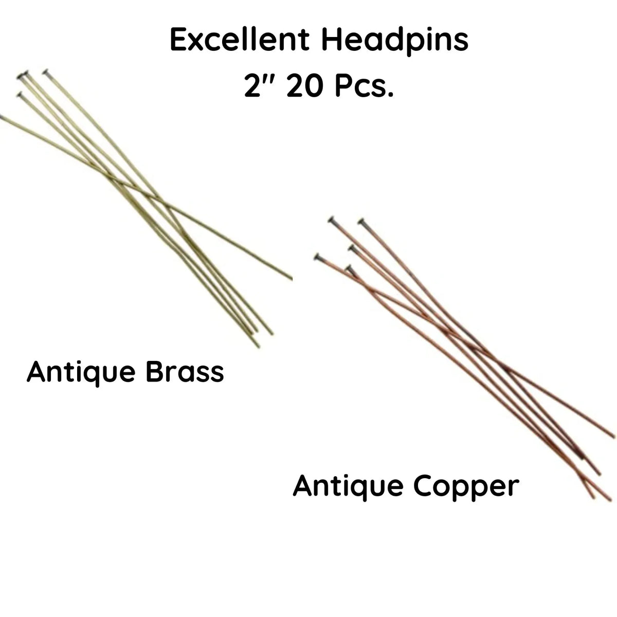 Head Pins, Excellent Flat Top, 20 Gauge, TierraCast - The Argus Collection