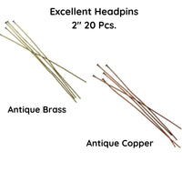 Head Pins, Excellent Flat Top, 20 Gauge, TierraCast