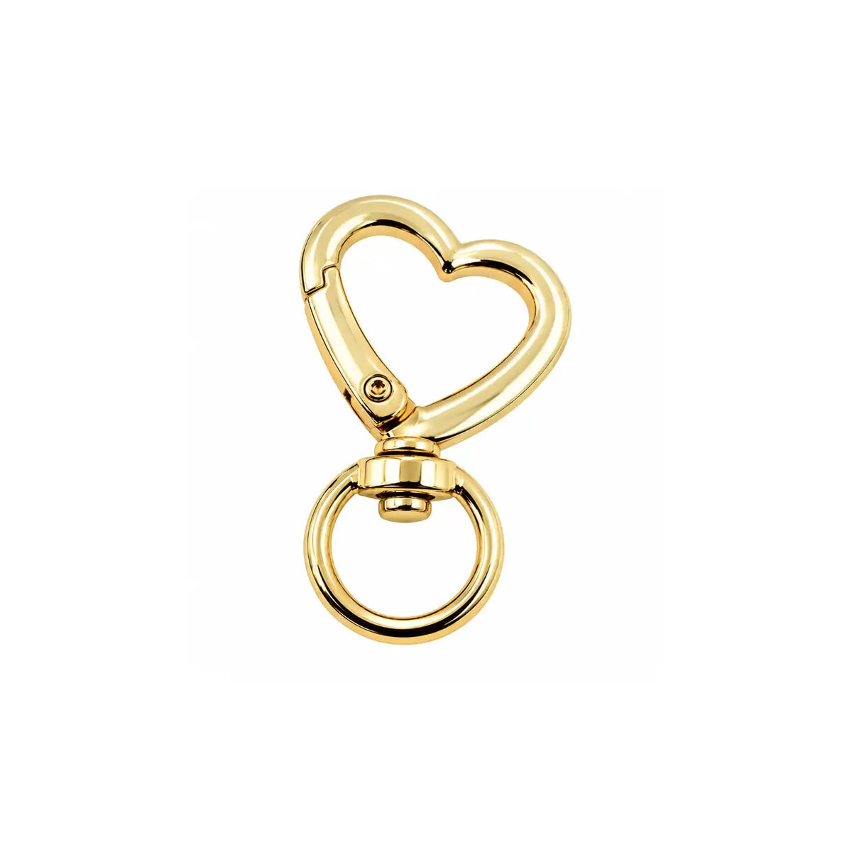 HeartLobsterClasp-GoldPlate - The Argus Collection
