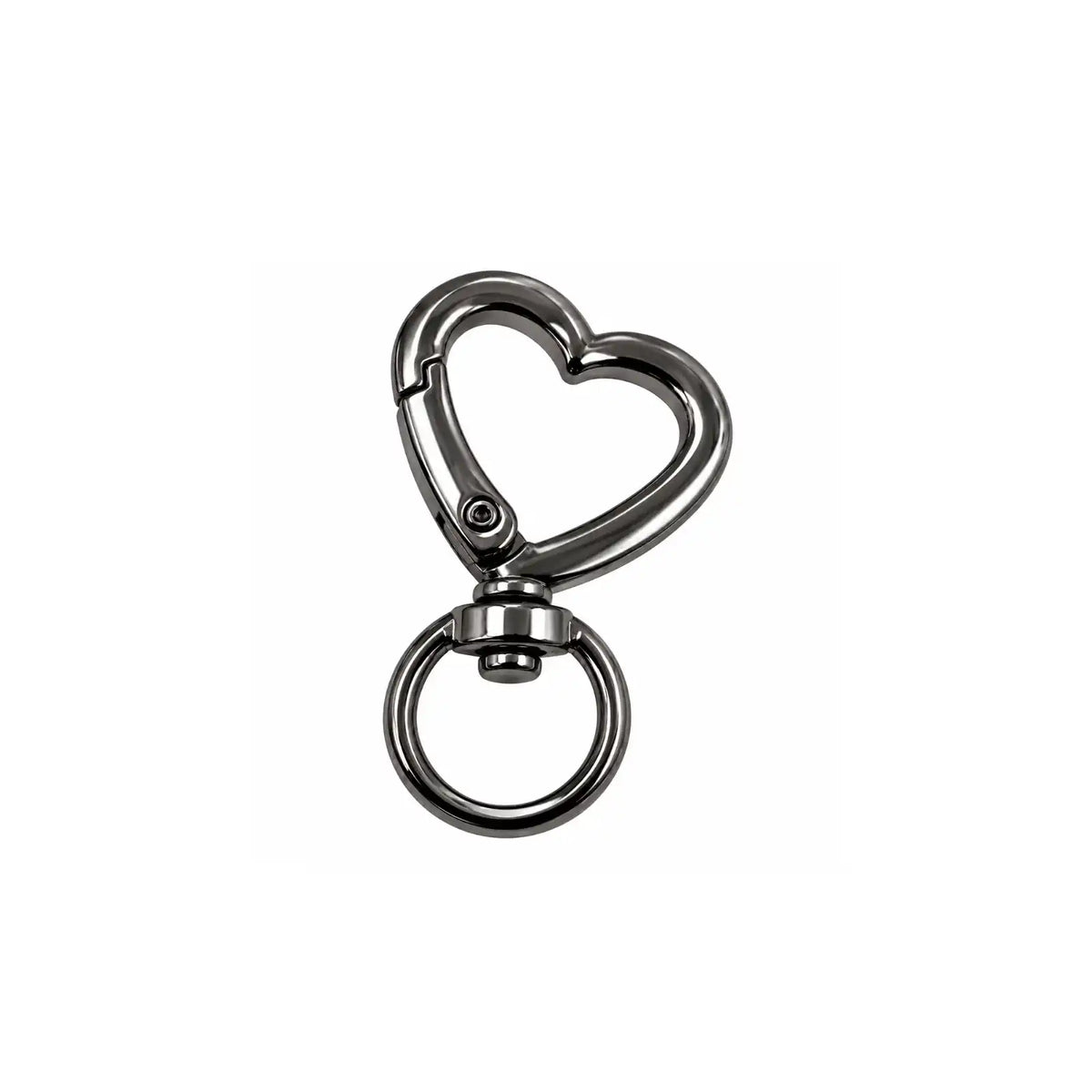 HeartLobsterClasp-Gunmetal - The Argus Collection