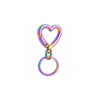 HeartLobsterClasp-Rainbow - The Argus Collection