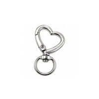 HeartLobsterClasp-Silver - The Argus Collection