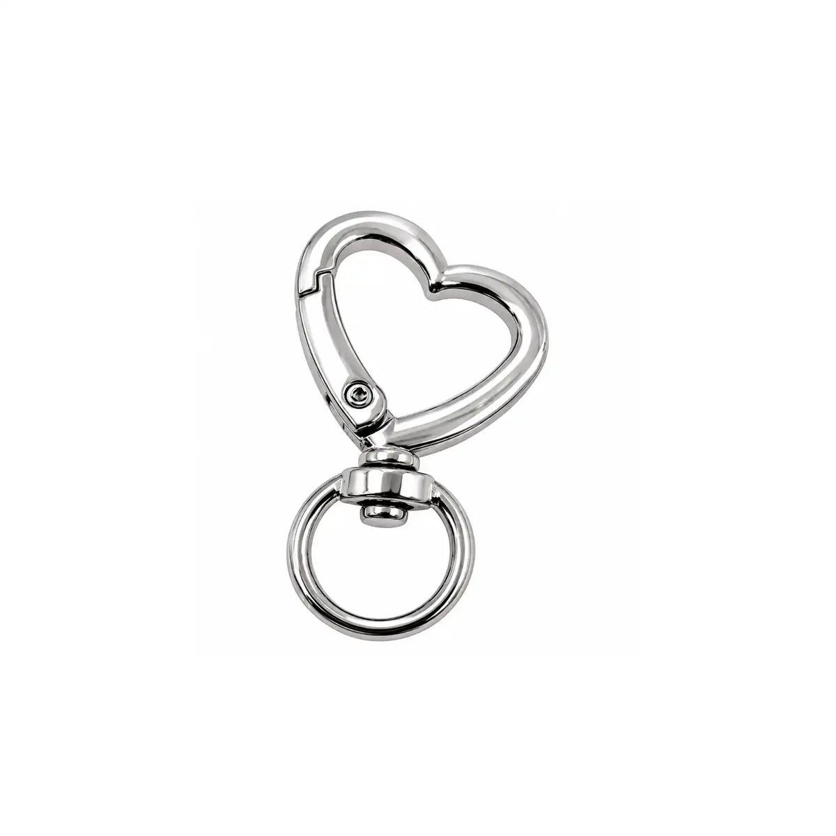 HeartLobsterClasp-Silver - The Argus Collection