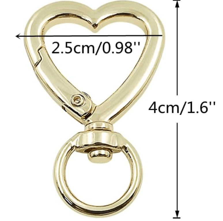 Heart Lobster Clasp Keychain, 3 Finishes - The Argus Collection