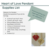 Heart of Love Pendant Pattern par Puca - The Argus Collection