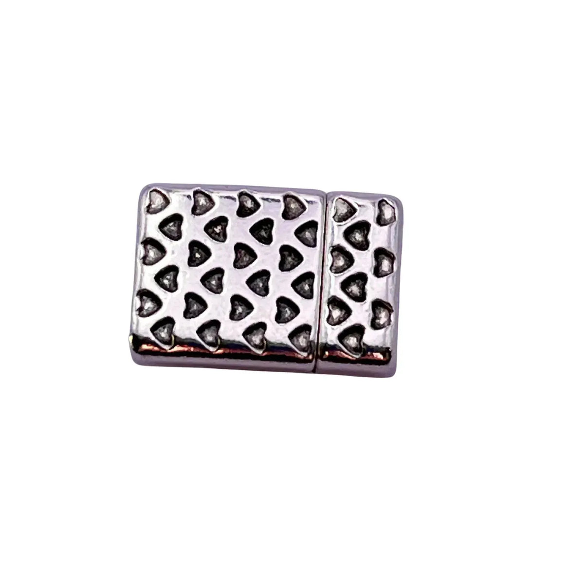 Hearts Magnetic Clasp, For 10mm Flat Leather or Cork - The Argus Collection