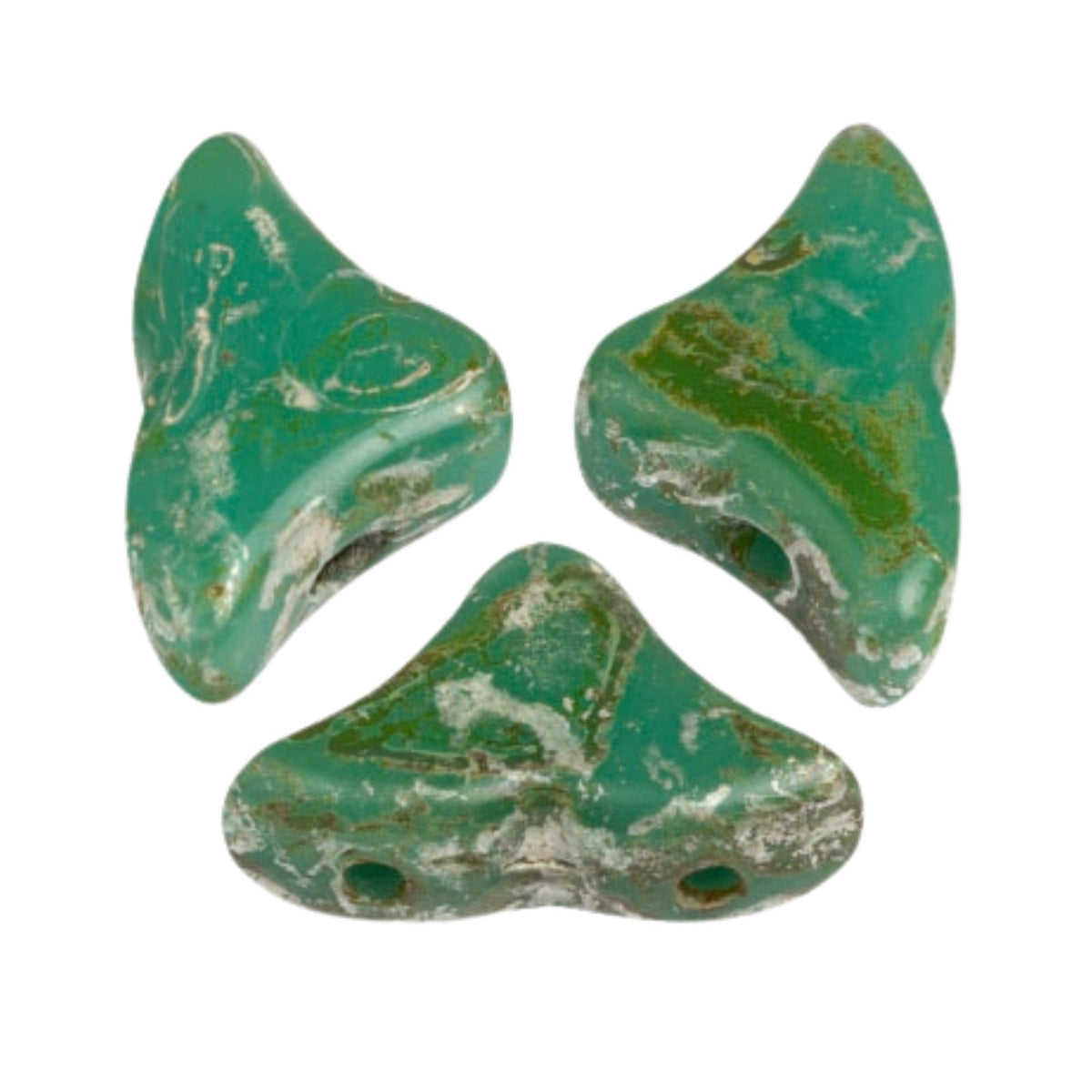 Helios Beads Opaque Green Turquoise New Picasso 