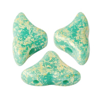 Helios Beads Opaque Green Turquoise Splash 