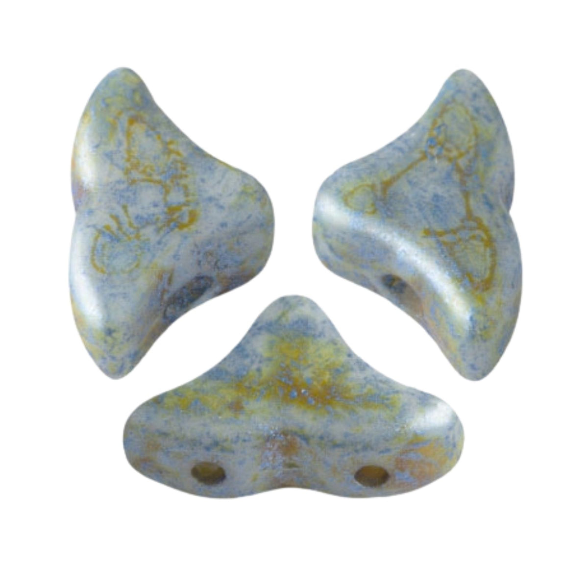Helios Beads Opaque Blue Green Spotted