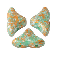Helios Beads Opaque Green Turquoise Tweedy 