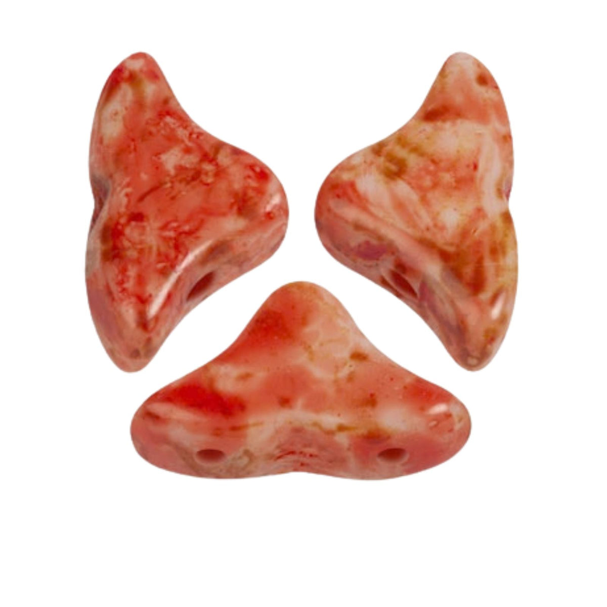 Helios Beads White Stony Red