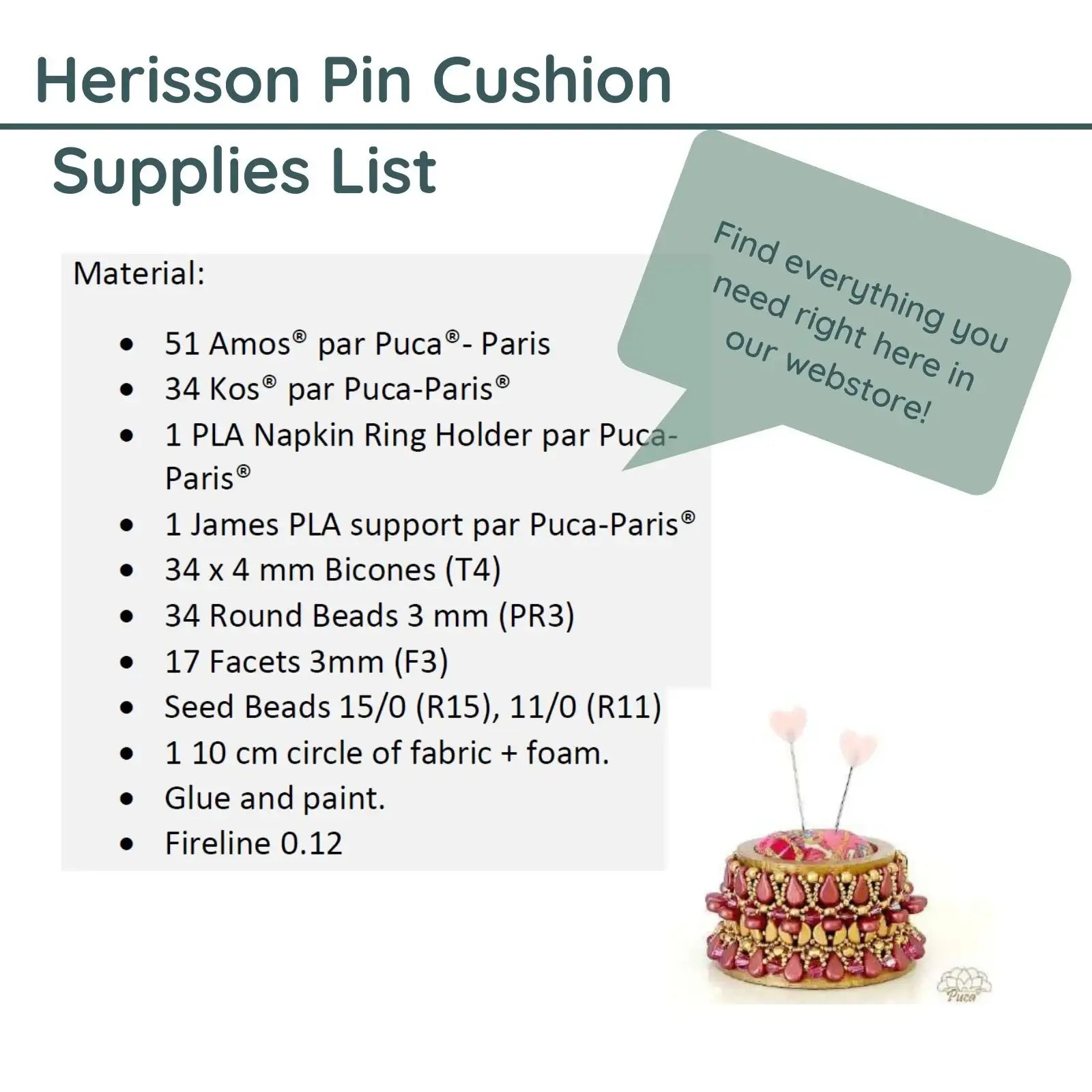 Herisson Pin Cushion Pattern par Puca - The Argus Collection