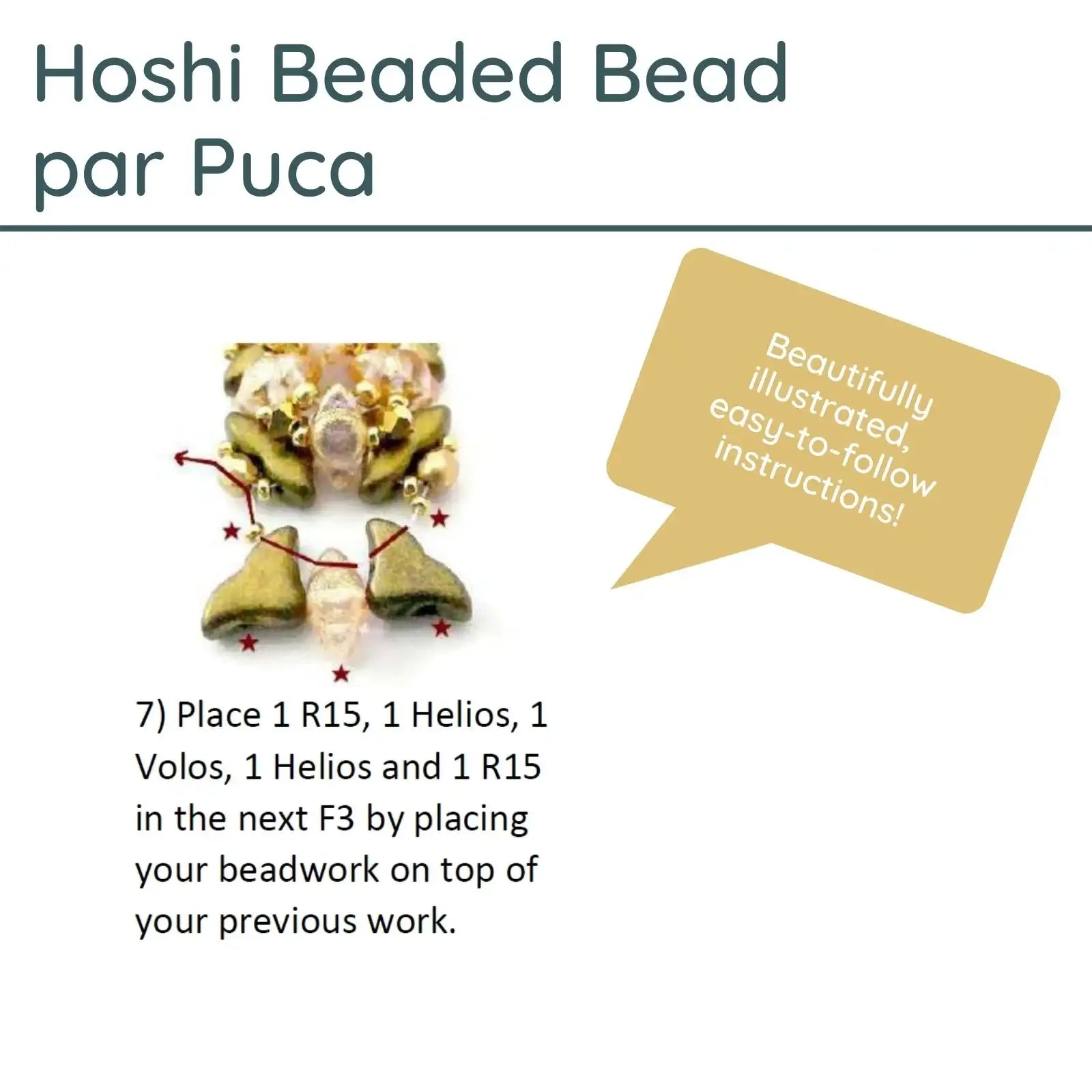 Hoshi Beaded Bead Pattern par Puca